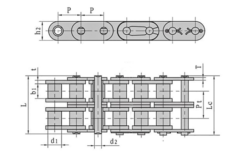 Roller chains with straight side plate ( A series ) 2